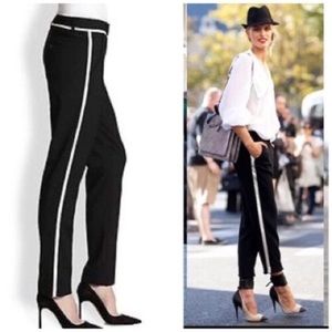 Vince Black Tuxedo Stripe dress pants.